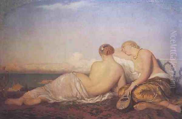Two odalisques gazing at the Bosphorus. - view 1