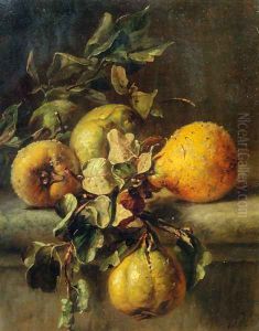 Quinces on a Ledge by Adriana-Johanna Haanen