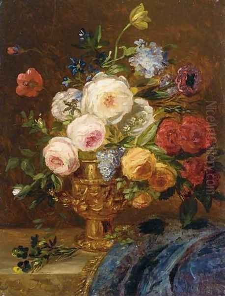 Still Life with Flowers in a Golden Vase - view 1