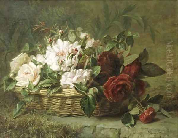 Roses in a basket - view 1