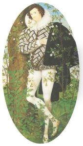 Young Man Against a Rose Tree by Nicholas Hilliard