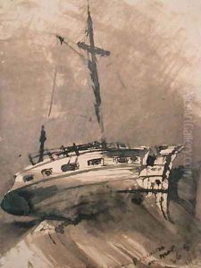A Ship in Choppy Seas by Victor Hugo