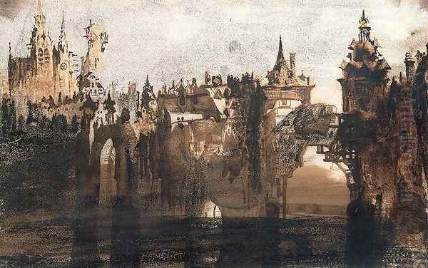 Town with a Broken Bridge - view 1