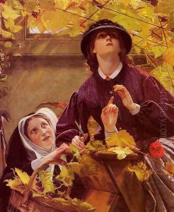 "The Wine That Maketh Glad The Heart Of Man" Psalm 104 by John Rogers Herbert