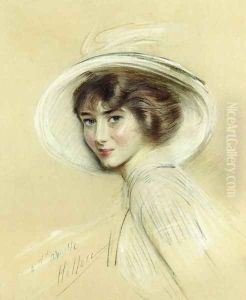 A Portrait of Annette, Wearing a White Hat