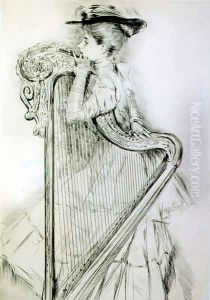 Woman with a harp
