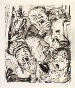Die Gahnenden -siesta by Max Beckmann