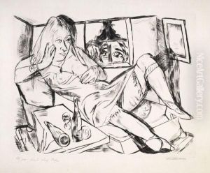 Frau In Dernacht by Max Beckmann