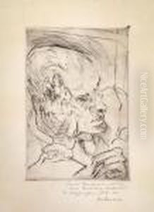 Selbstbildnismit Aufgestutzter Wange by Max Beckmann