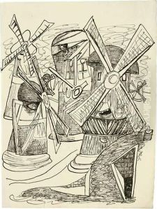 Die Windmuhlen by Max Beckmann