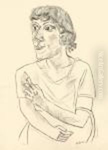 "sarika Mit Zigarette" by Max Beckmann