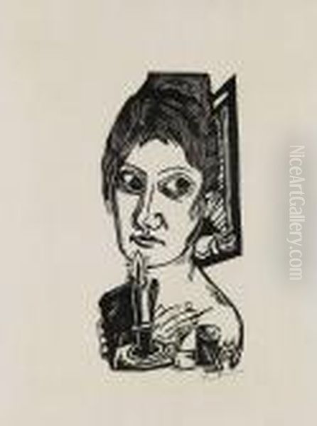 Frau Mit Kerze. - view 1