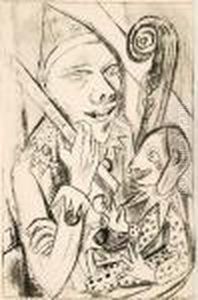 Pierrot Und Maske by Max Beckmann