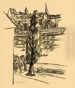 "flusslandschaft" by Max Beckmann