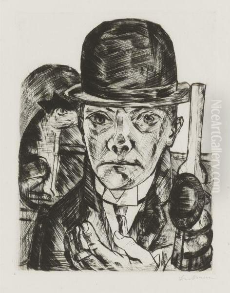 Self-portrait In Bowler Hat - view 1