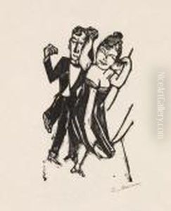 Kleines Tanzendes Paar. by Max Beckmann