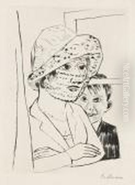Dame Mit Knabe. - view 1