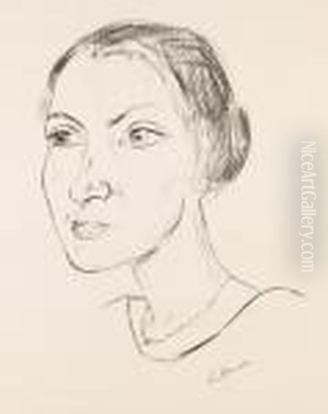 Frauenkopf Mit Halskette (frau Parcus). - view 1