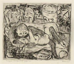 Lovers Ii by Max Beckmann