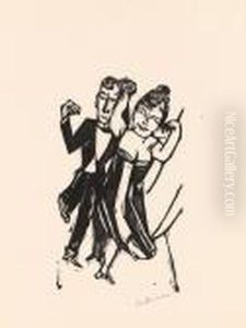 Kleines Tanzendes Paar by Max Beckmann