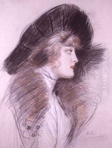Head of an Elegant Woman by Paul Cesar Helleu