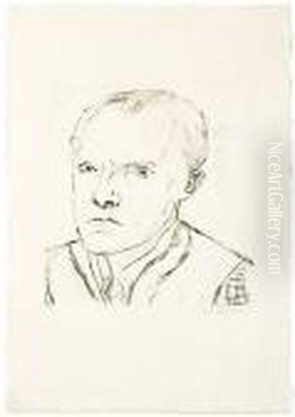 Gesichter Portfolio: Plate 1, Selbstbildnis (self-portrait) - view 1