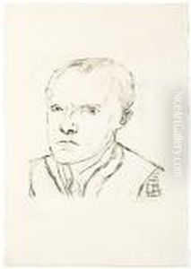 Gesichter Portfolio: Plate 1, Selbstbildnis (self-portrait) by Max Beckmann