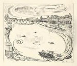 Mainlandschaft. by Max Beckmann