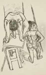 Vor Dem Auftritt - Akrobaten by Max Beckmann