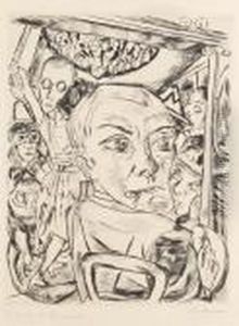 Koniginbar (selbstbildnis) by Max Beckmann