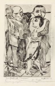 Zwei Tanzpaare by Max Beckmann