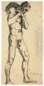 Stehender Mannlicher Akt by Max Beckmann