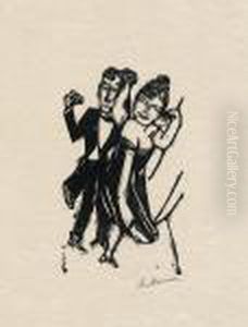 Tanzendes Paar by Max Beckmann