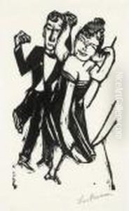 German Kleine Tanzedes Paar by Max Beckmann