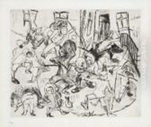 Spielende Kinder by Max Beckmann