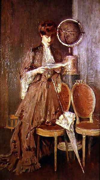 Portrait of Mme Helleu reading a letter - view 1