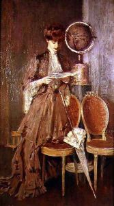 Portrait of Mme Helleu reading a letter