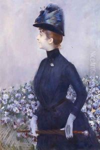 La Femme Aux Fleurs (Lady with Flowers) by Paul Cesar Helleu