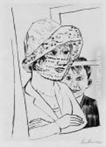 Dame Mit Knabe by Max Beckmann