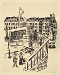 "holzbrucke" by Max Beckmann