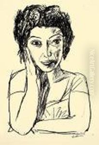 "bildnis Einer Rumanin Ii (halbfigur)" by Max Beckmann