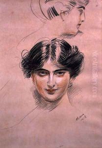 Portrait Study of a Lady (thought to be Mademoiselle Medje Conquy), 1913