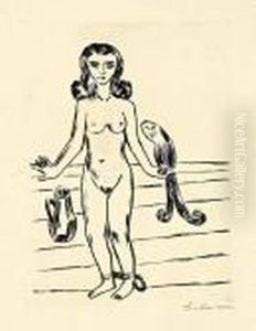 "die Prinzessin Ursula Von
Barwalde Im Schlossturm Von Konig Jerum Gefangen, Beraten Von Dem Guten
Vogel Neuntoter" by Max Beckmann