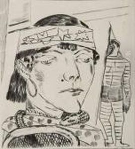 Schlangendame. 1921 by Max Beckmann