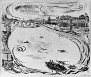 Mainlandschaft by Max Beckmann