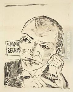 "der Ausrufer (selbstbildnis)" by Max Beckmann