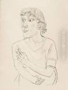 Sarika Mit Zigarette. by Max Beckmann