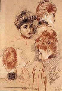 Studies of Mme. Helleu and Mme. Clarighy, c.1892-95
