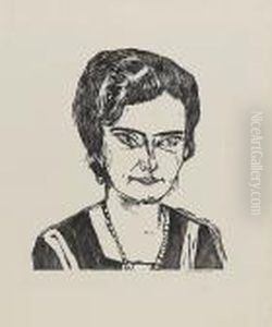 Portrait Of Frau H.m.; Naila (hofmaier 114 B) by Max Beckmann