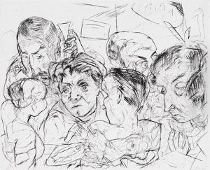 Gesellschaft 1915 by Max Beckmann